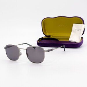 NEW GUCCI SUNGLASSES GG1876S 003 SILVER/GRAY WOMEN EYEWEAR GUCCI